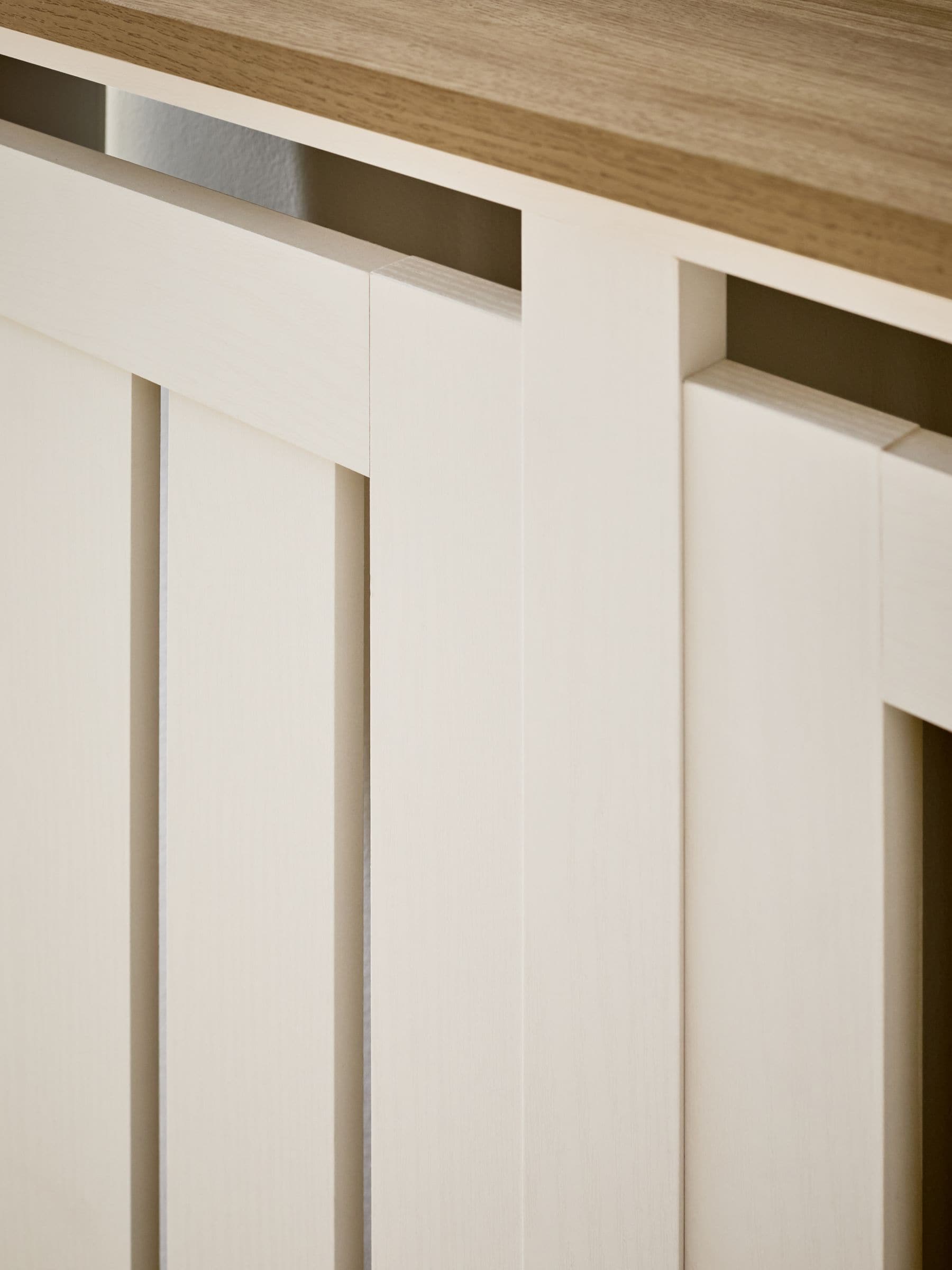 Cream oak effect Malvern radiator cover, imported from the UK