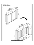 Cream oak effect Malvern radiator cover, imported from the UK