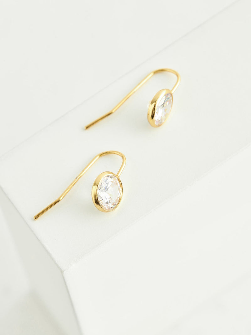 Gold Plated Sparkle Drop Earrings, UK version