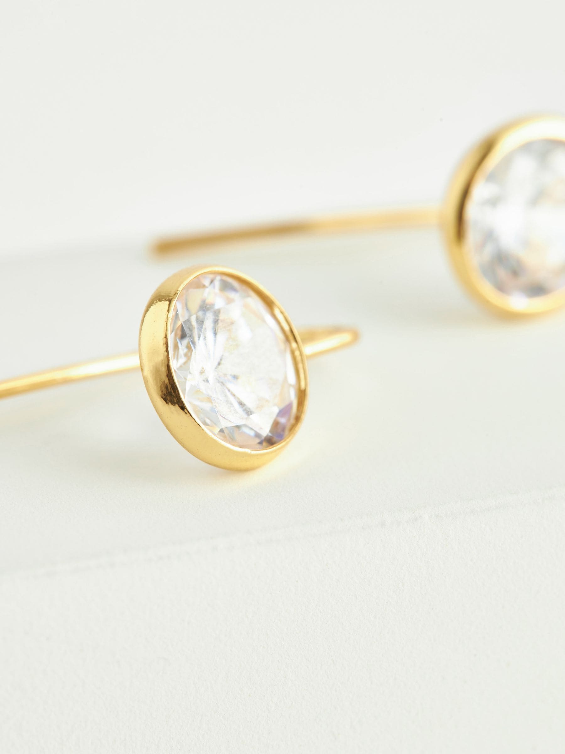 Gold Plated Sparkle Drop Earrings, UK version