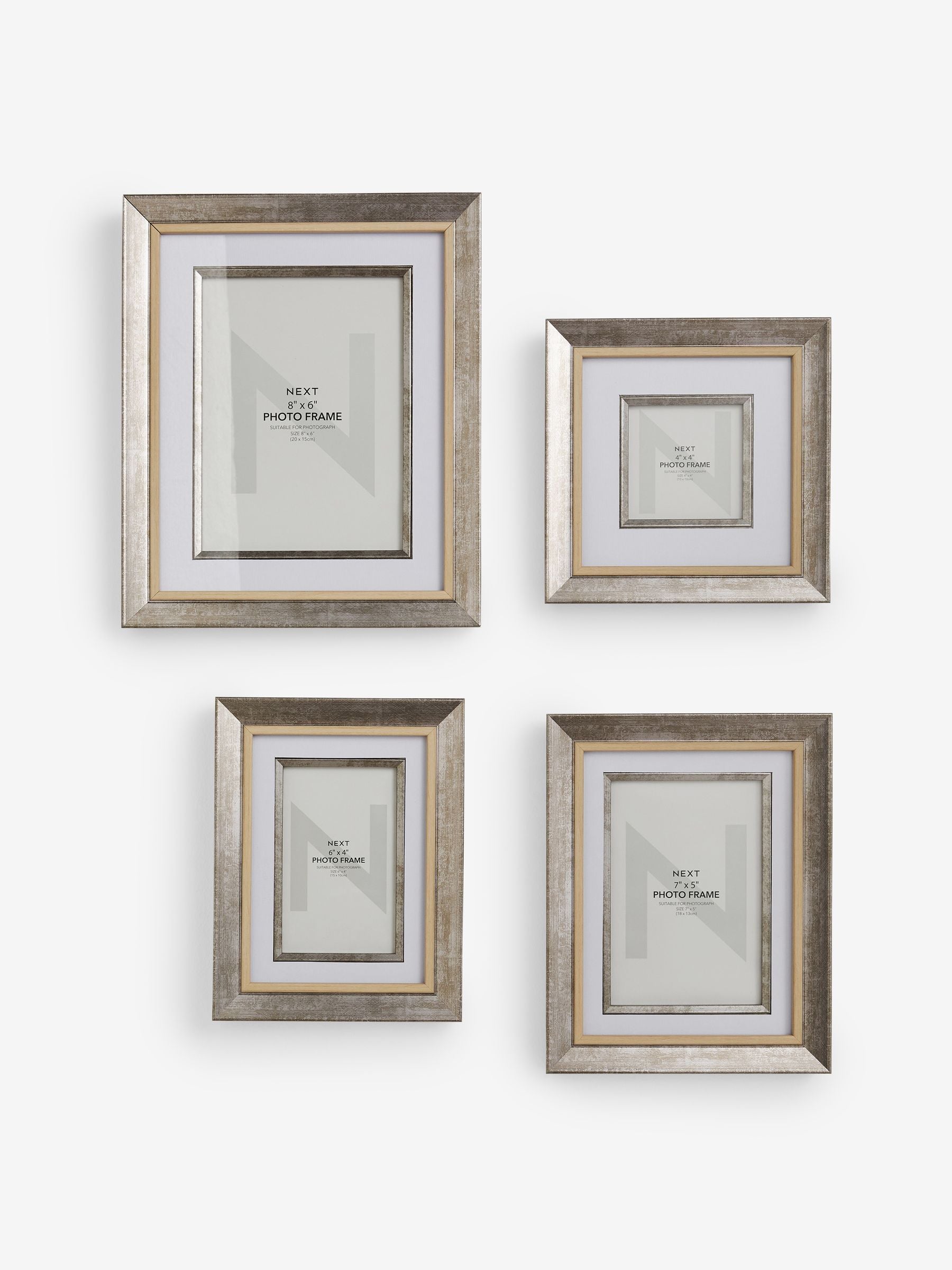Silver Chic mounted photo frame (British brand)