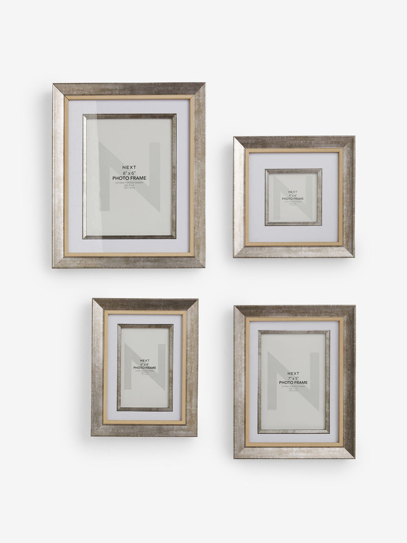 Silver Chic mounted photo frame (British brand)