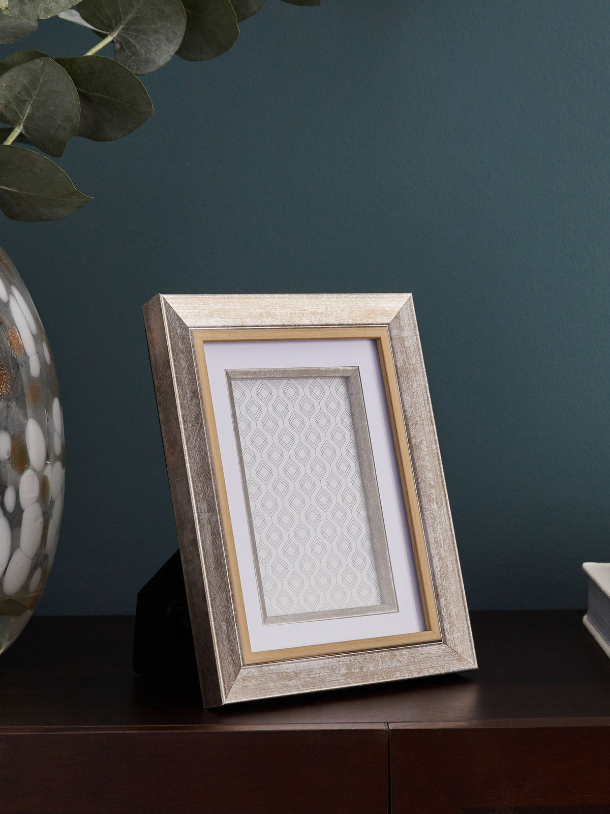 Silver Chic mounted photo frame (British brand)
