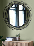 Silver Wire 90cm Wall Mirror