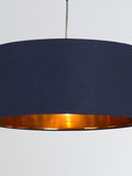 MADE.COM navy copper drum shade, imported from the UK