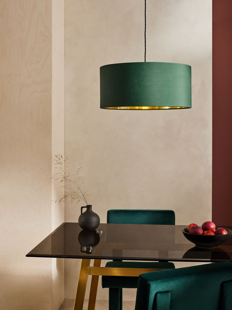 MADE.COM Navy/Copper Oro Easy Fit Drum Shade