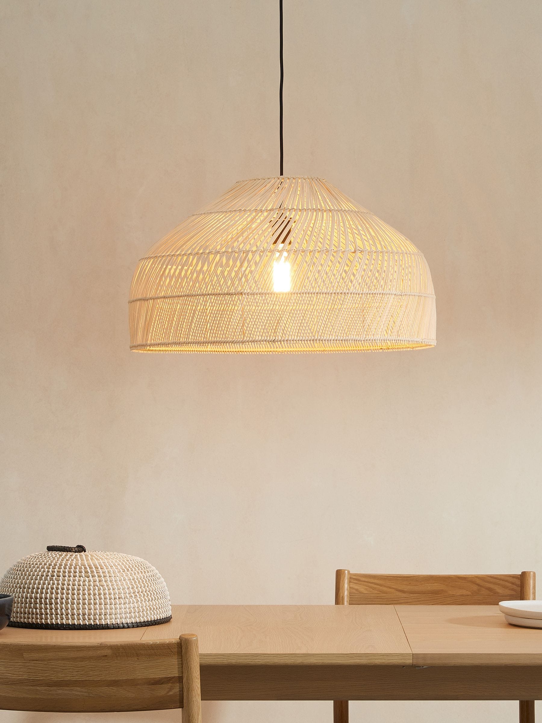 MADE.COM Dark Rattan Java Large Lamp Shade