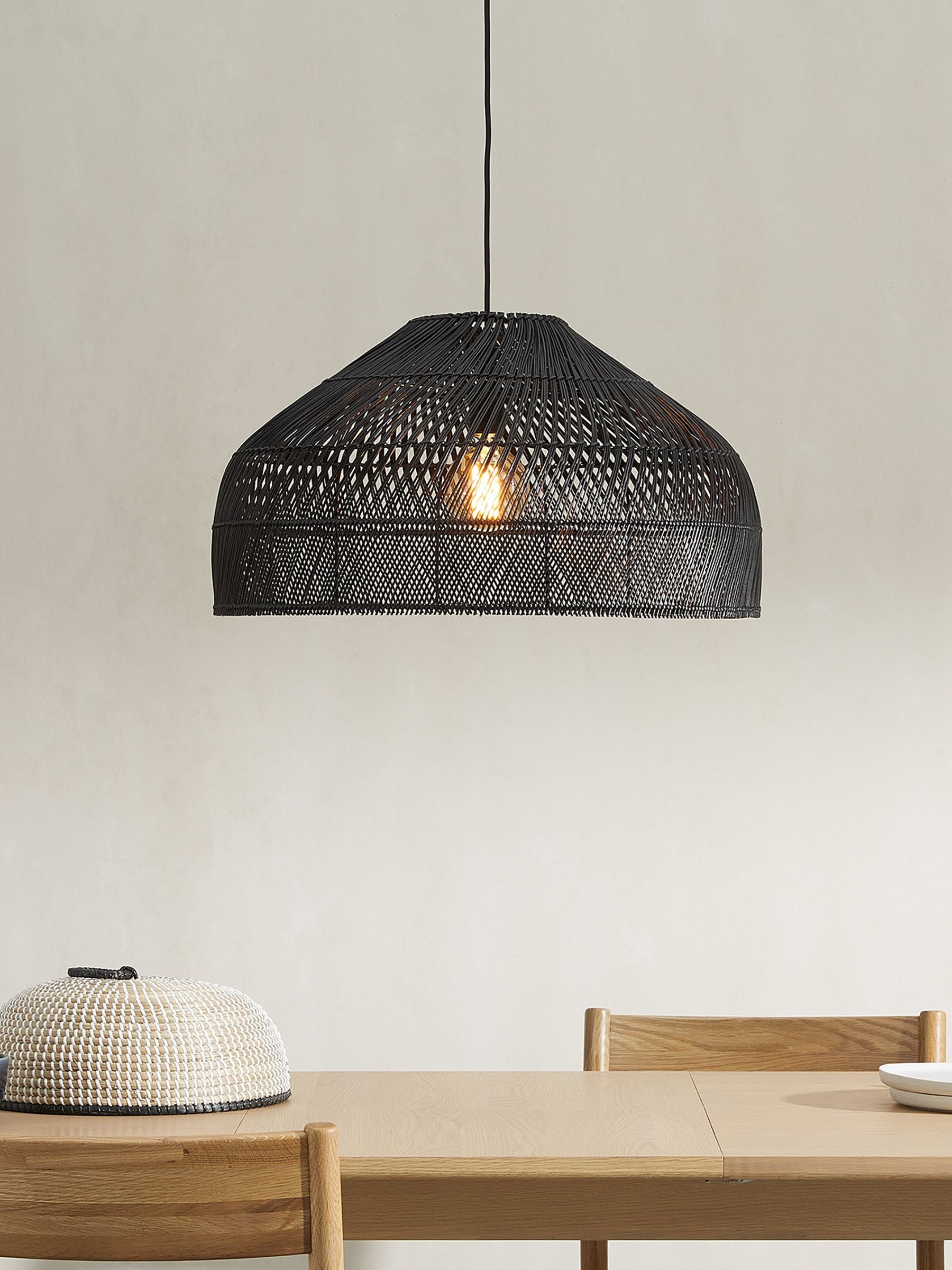 MADE.COM Dark Rattan Java Large Lamp Shade