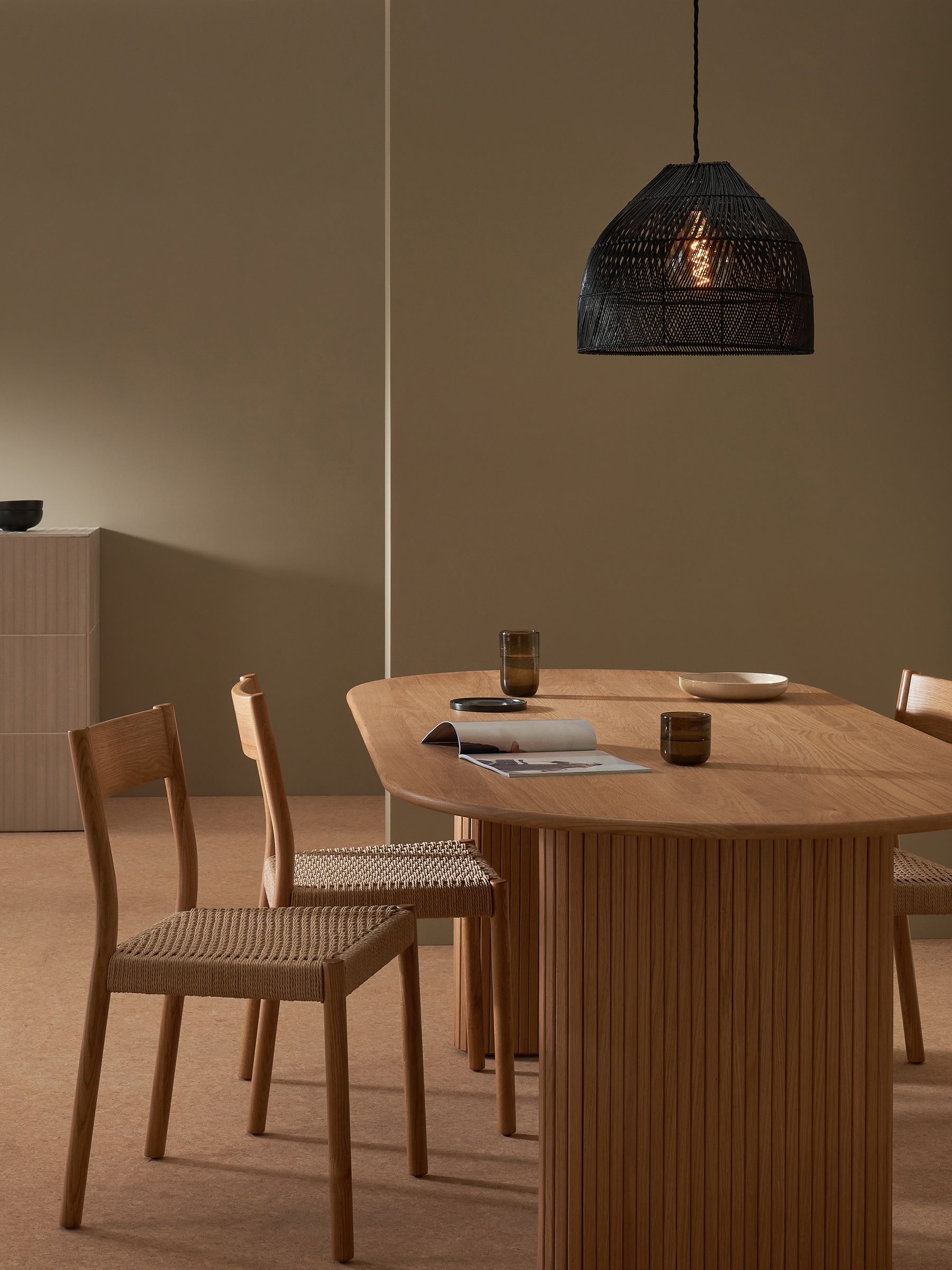 MADE.COM Dark Rattan Java Large Lamp Shade