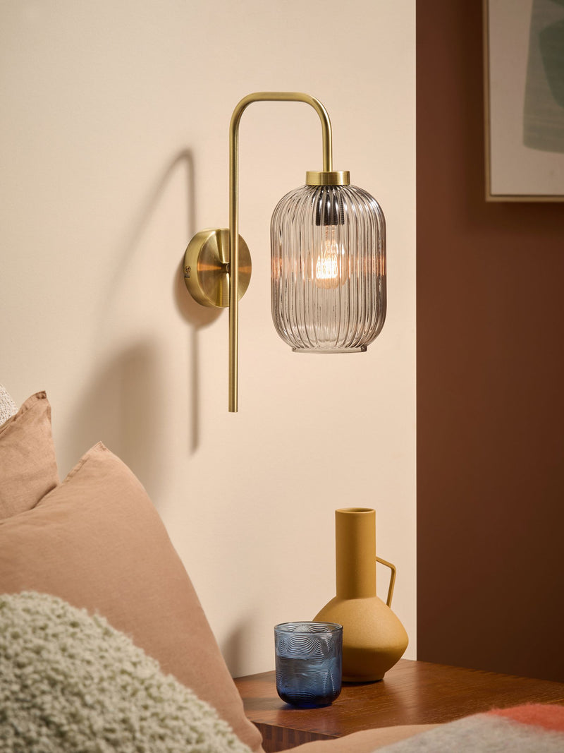 MADE.COM Grey Briz Wall Lamp