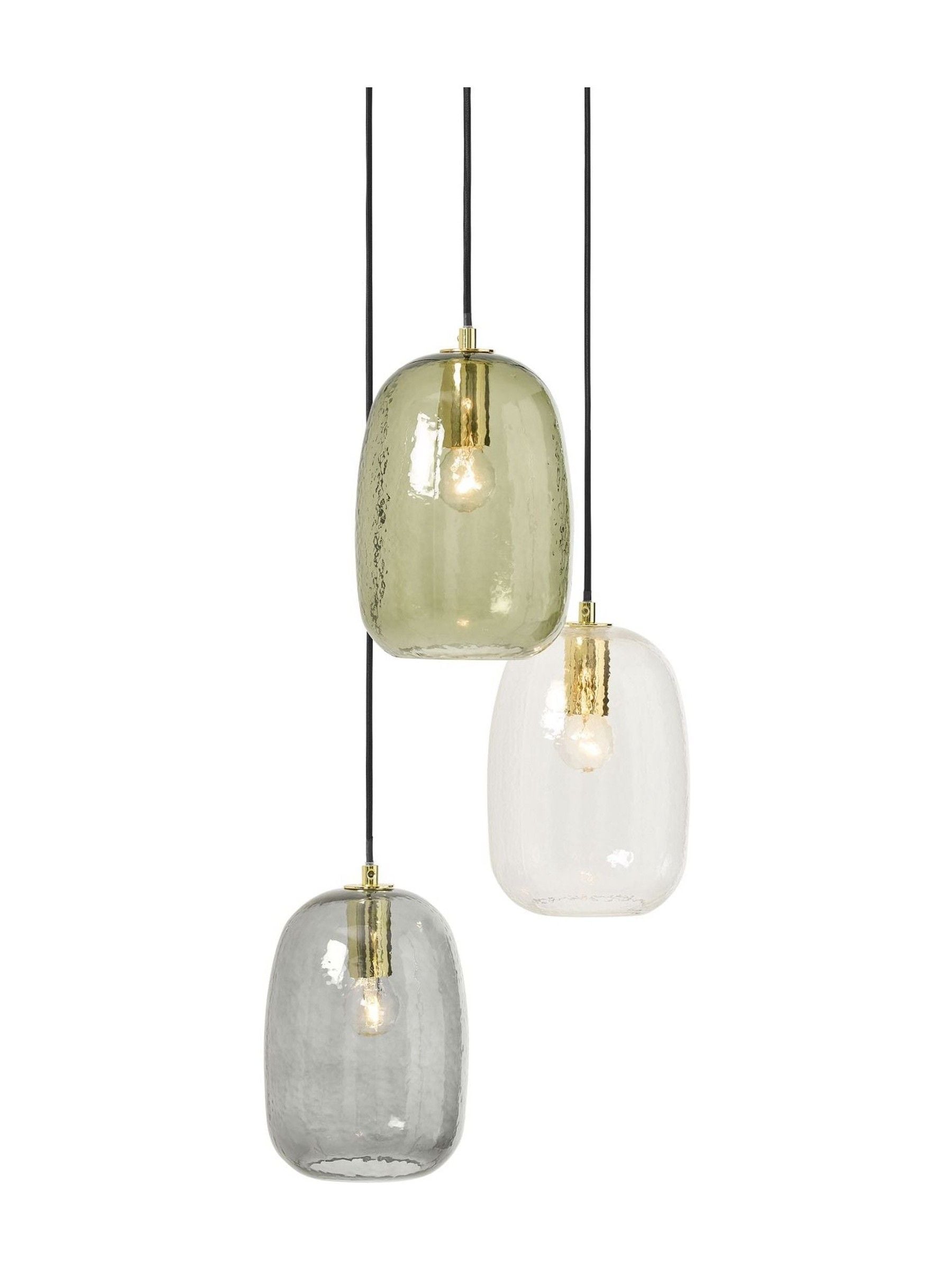 MADE.COM Lykke green glass cluster chandelier, imported from the UK
