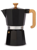 La Cafetière Black Venice 6 cup stovetop espresso maker, UK version