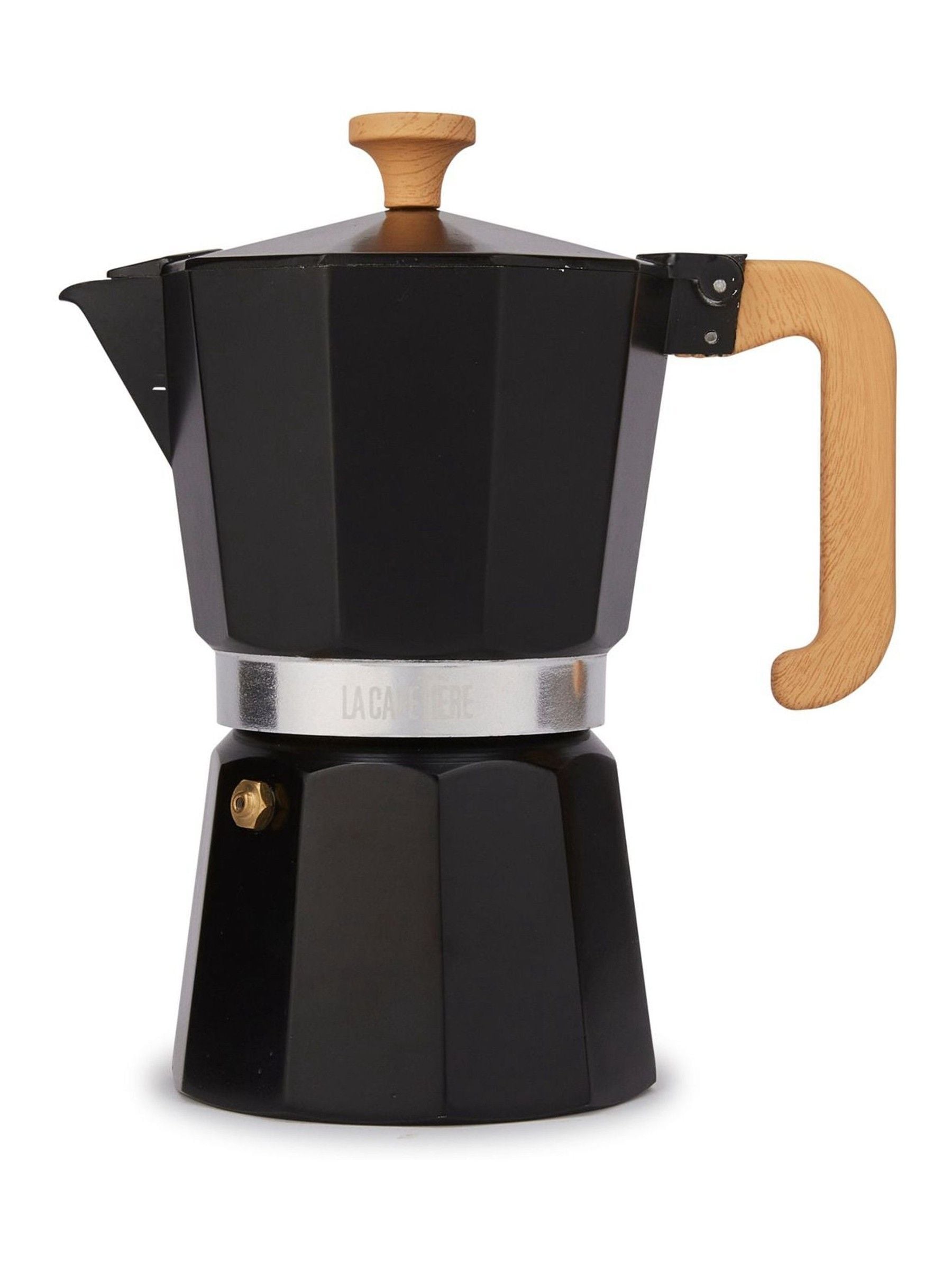 La Cafetière Black Venice 6 cup stovetop espresso maker, UK version