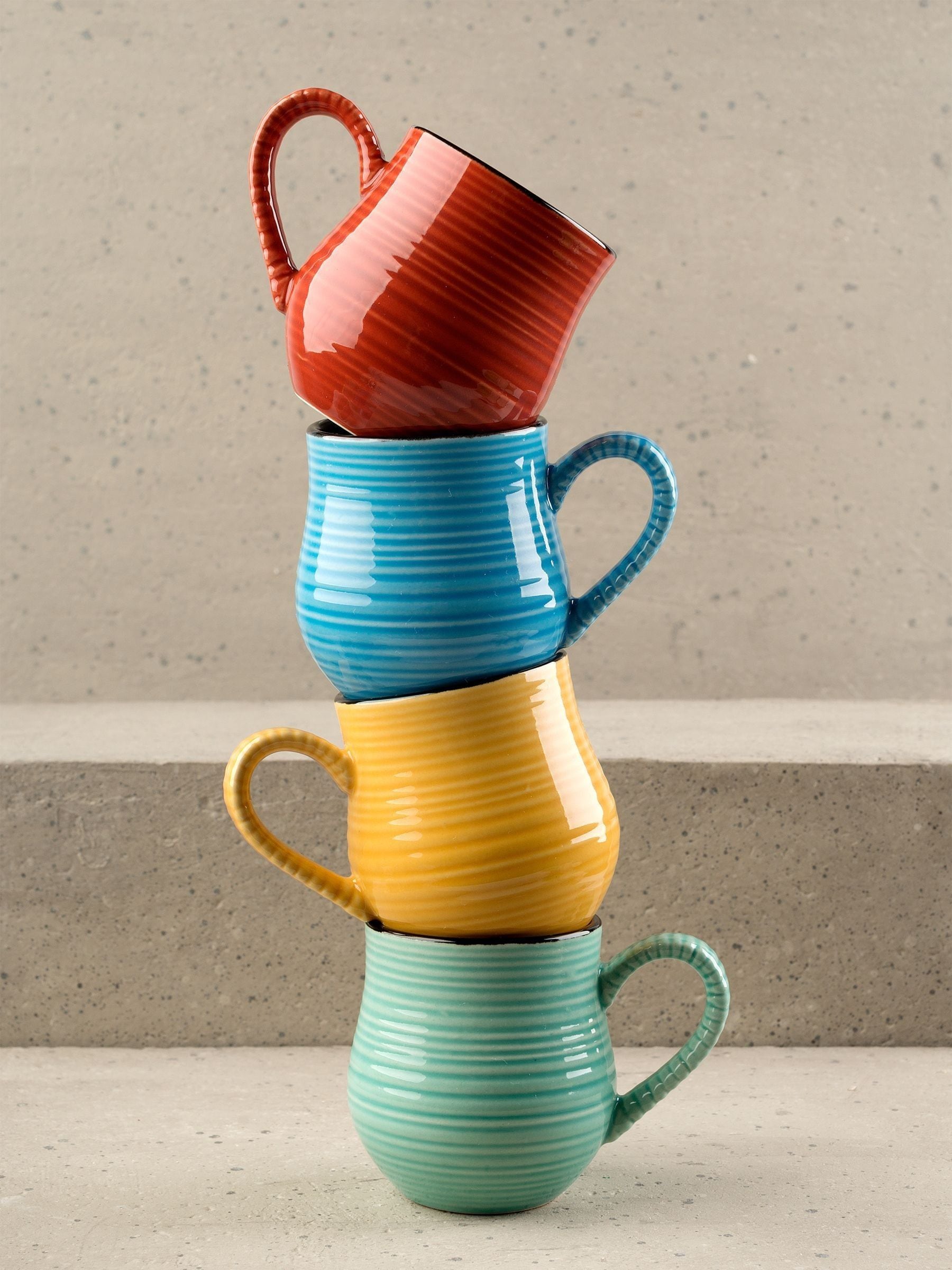 La Cafetière Brights Mysa espresso mugs set of 4, UK version