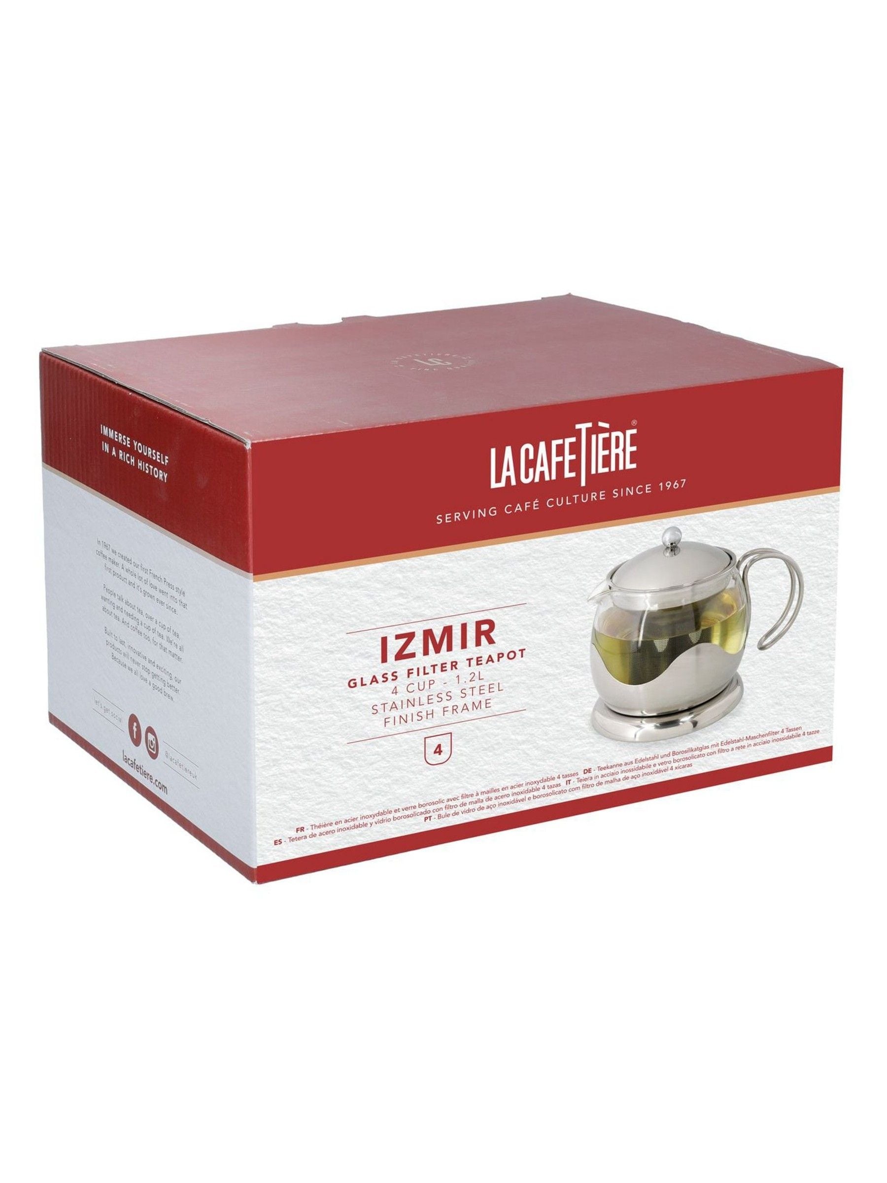 La Cafetière Silver Izmir 4 cup infuser teapot, UK version