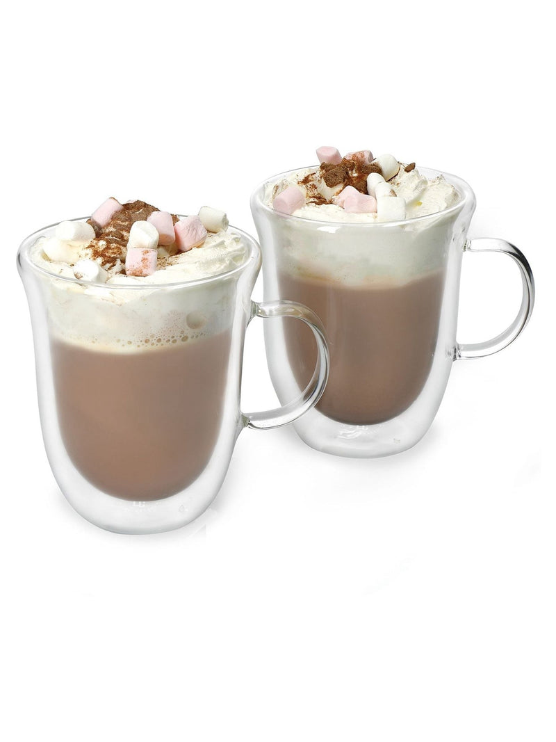 La Cafetière clear hot chocolate glasses 350ml, UK version