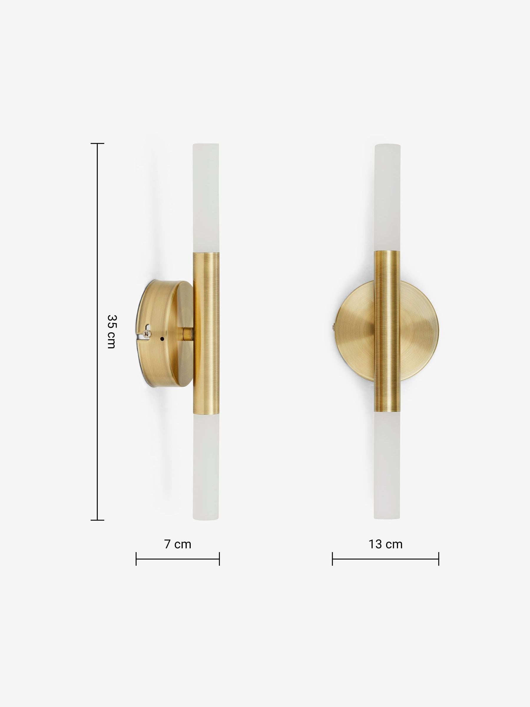 MADE.COM Wanda brass bathroom wall light, UK version