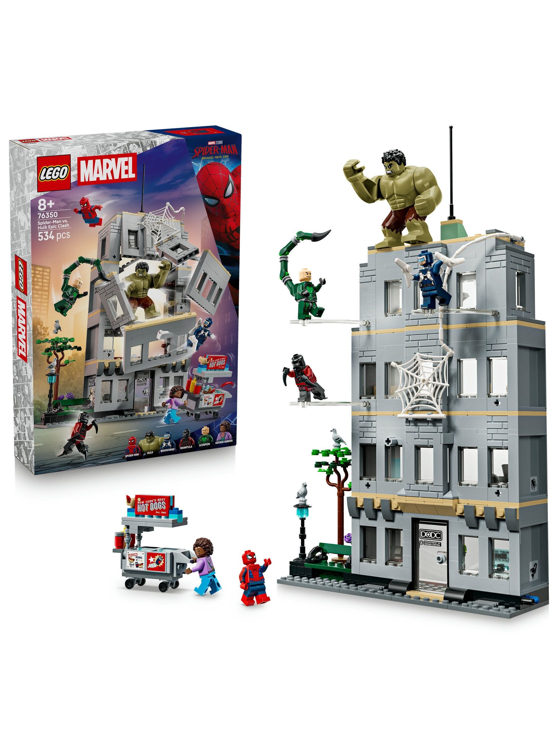 LEGO building toy Spider-Man vs. Hulk Epic Clash 76350, UK version
