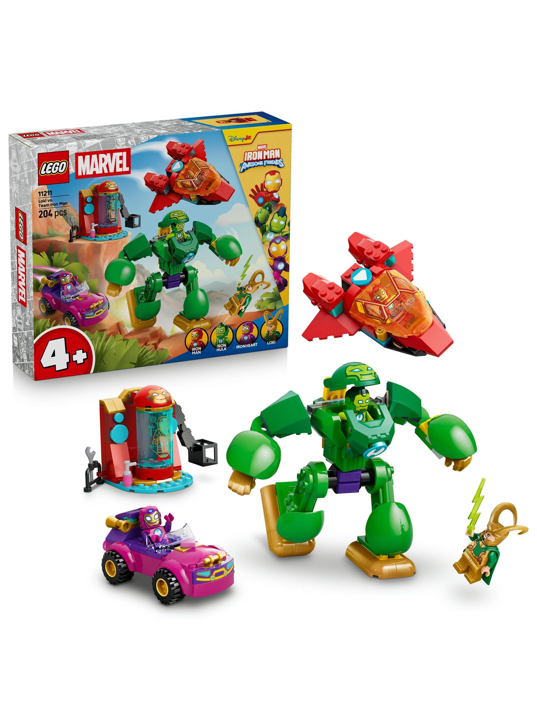 LEGO building toy Loki vs Team Iron Man 11211, imported from the UK