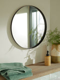 Silver chrome round wall mirror 50cm (British brand)