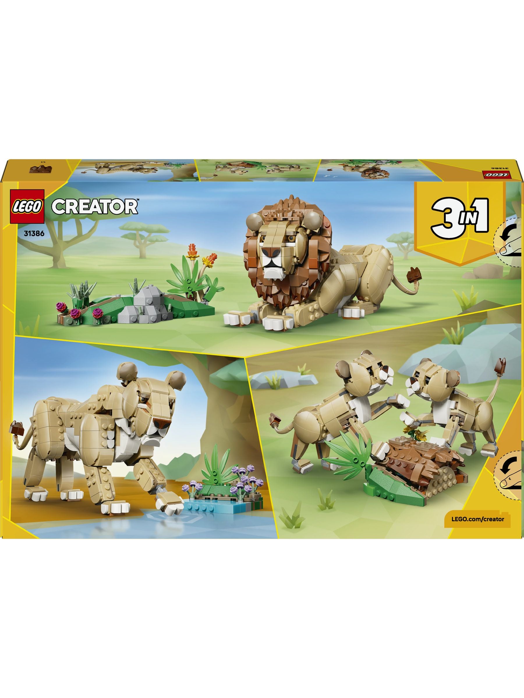 LEGO Creator Majestic Lion 3-in-1 building set 31386 (British brand)