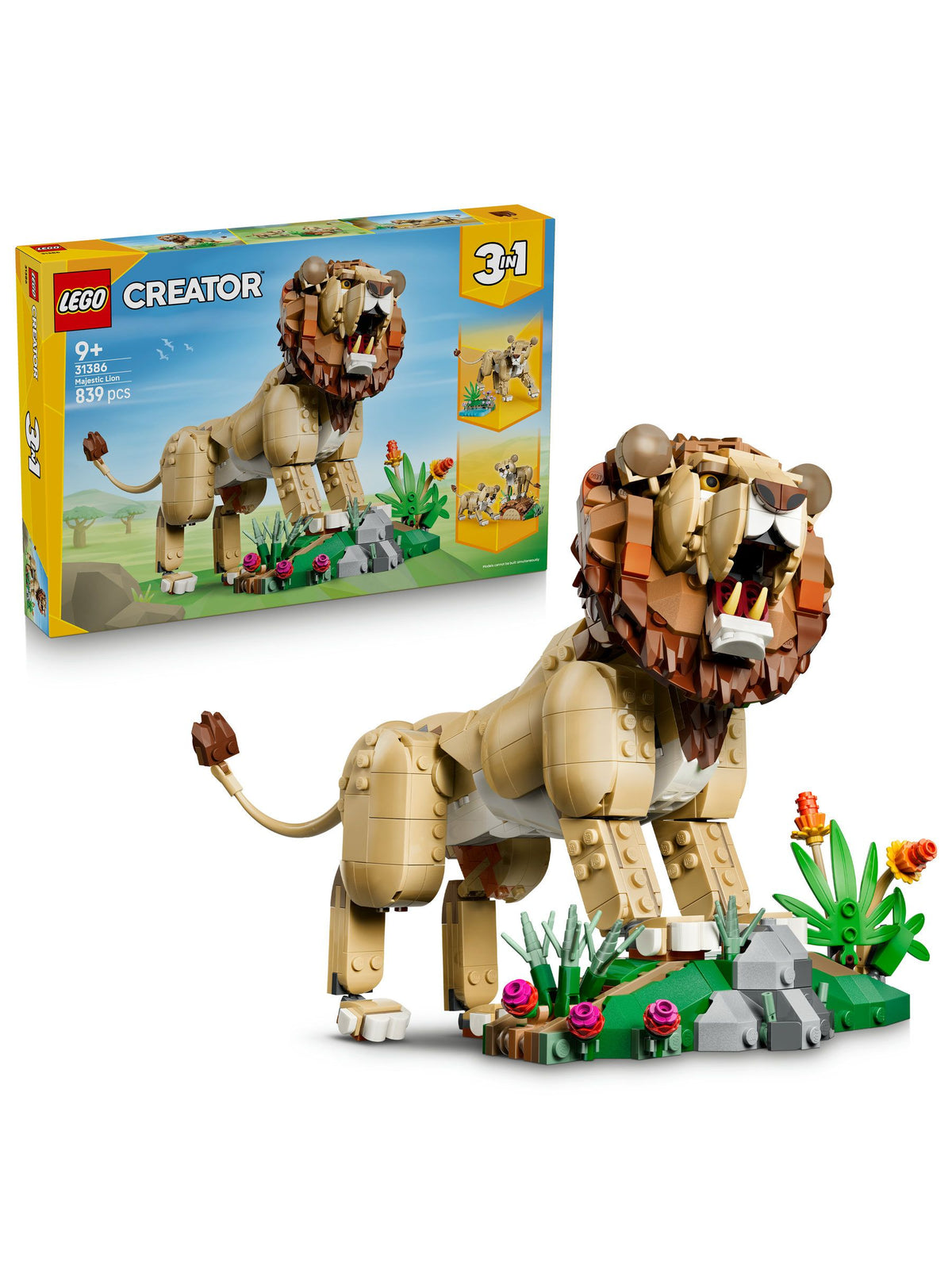 LEGO Creator Majestic Lion 3-in-1 building set 31386 (British brand)