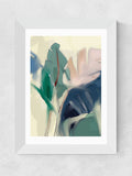 East End Prints Green Pastel Leaves by Ana Rut Bre Framed Print