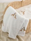 White Giraffe fleece baby blanket 100x90cm, UK version
