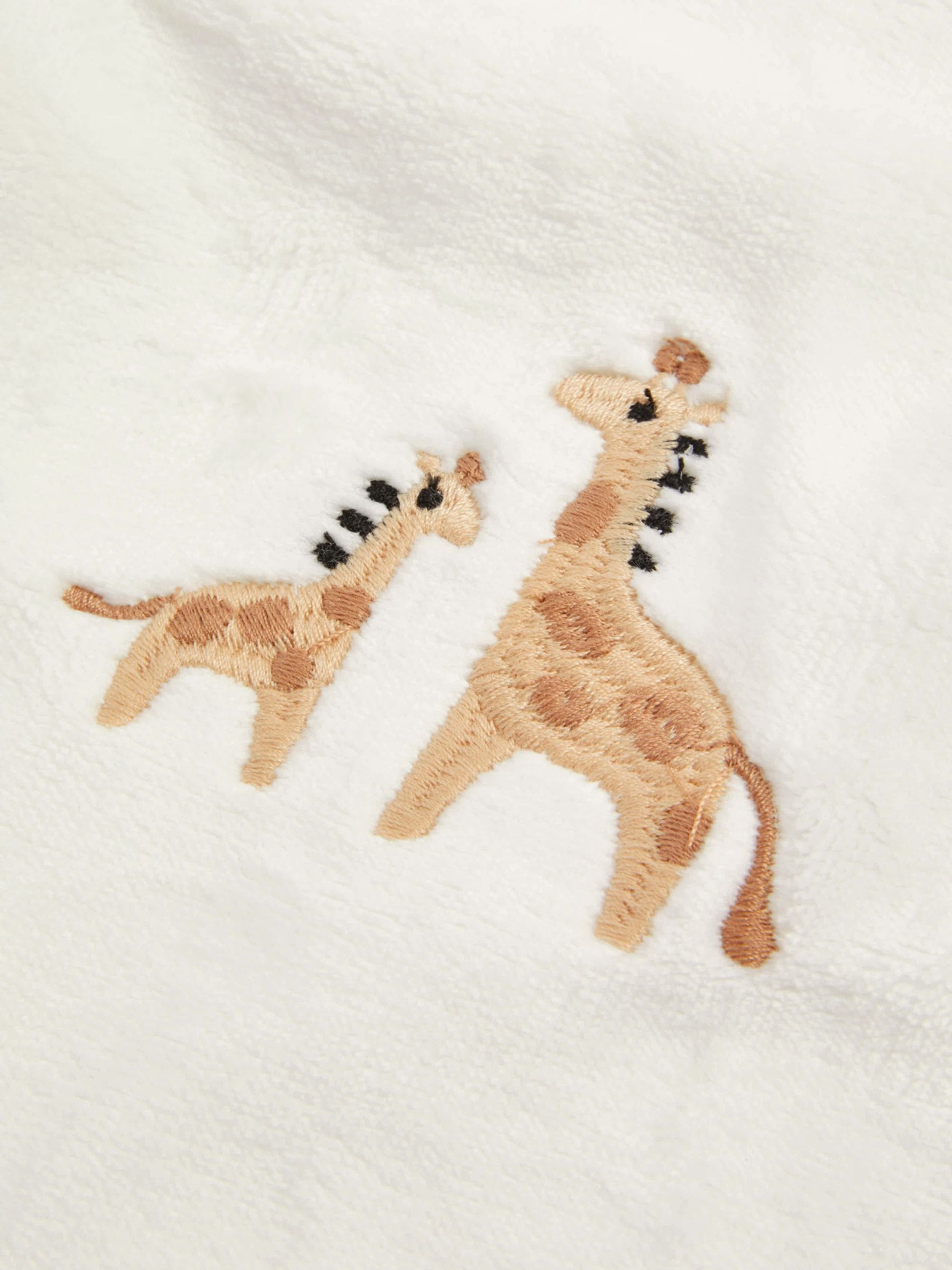 White Giraffe fleece baby blanket 100x90cm, UK version