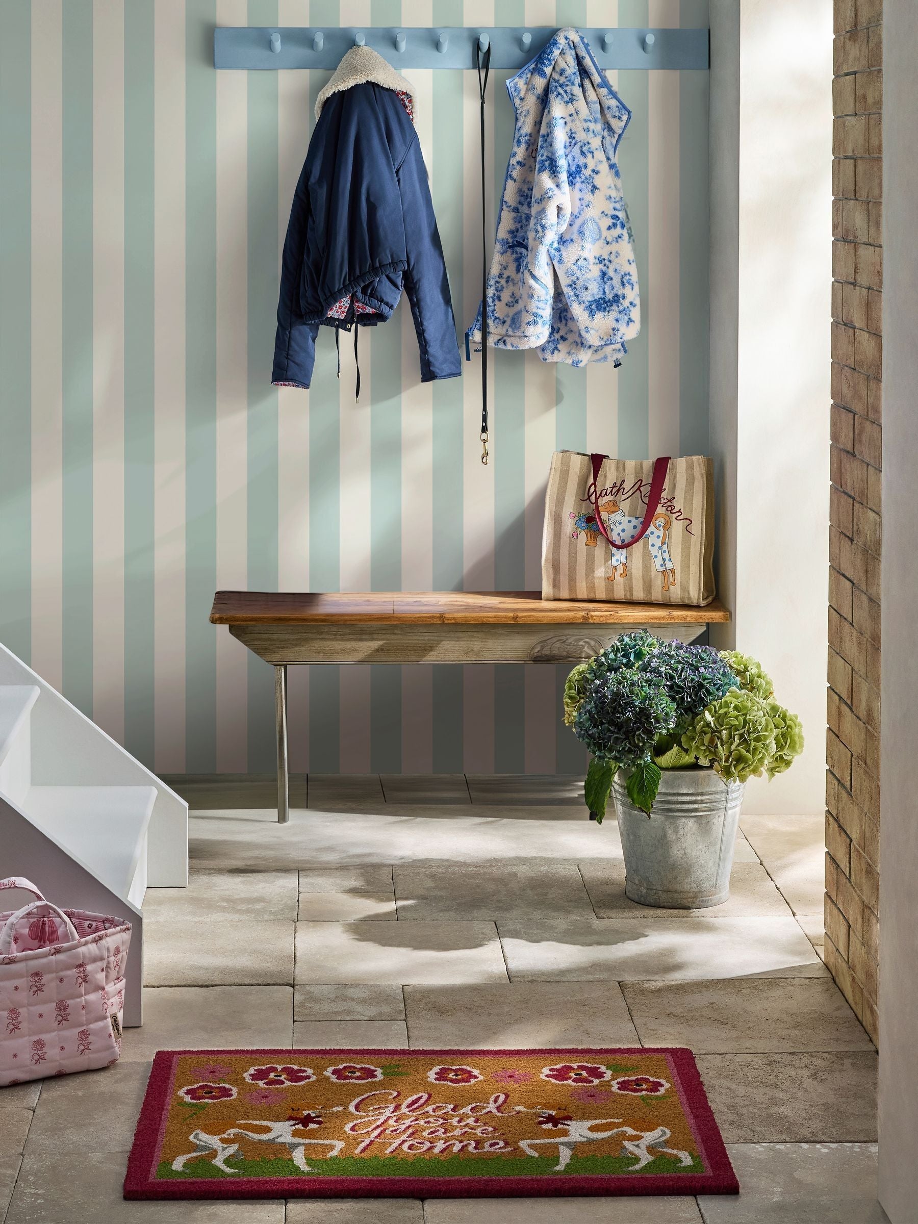 Cath Kidston duck egg blue wallpaper 10m, imported from the UK