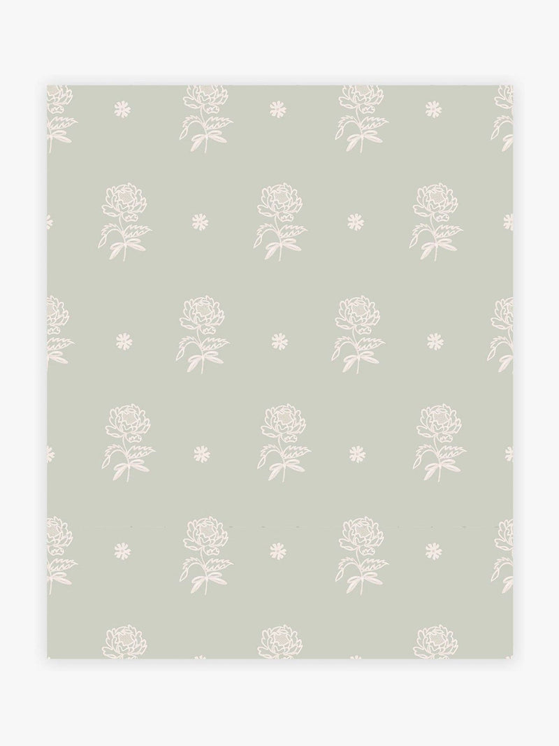 Cath Kidston wallpaper Sage Spitalfield Bunches 10m, imported from the UK