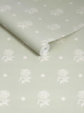 Cath Kidston wallpaper Sage Spitalfield Bunches 10m, imported from the UK