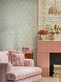 Cath Kidston wallpaper Sage Spitalfield Bunches 10m, imported from the UK