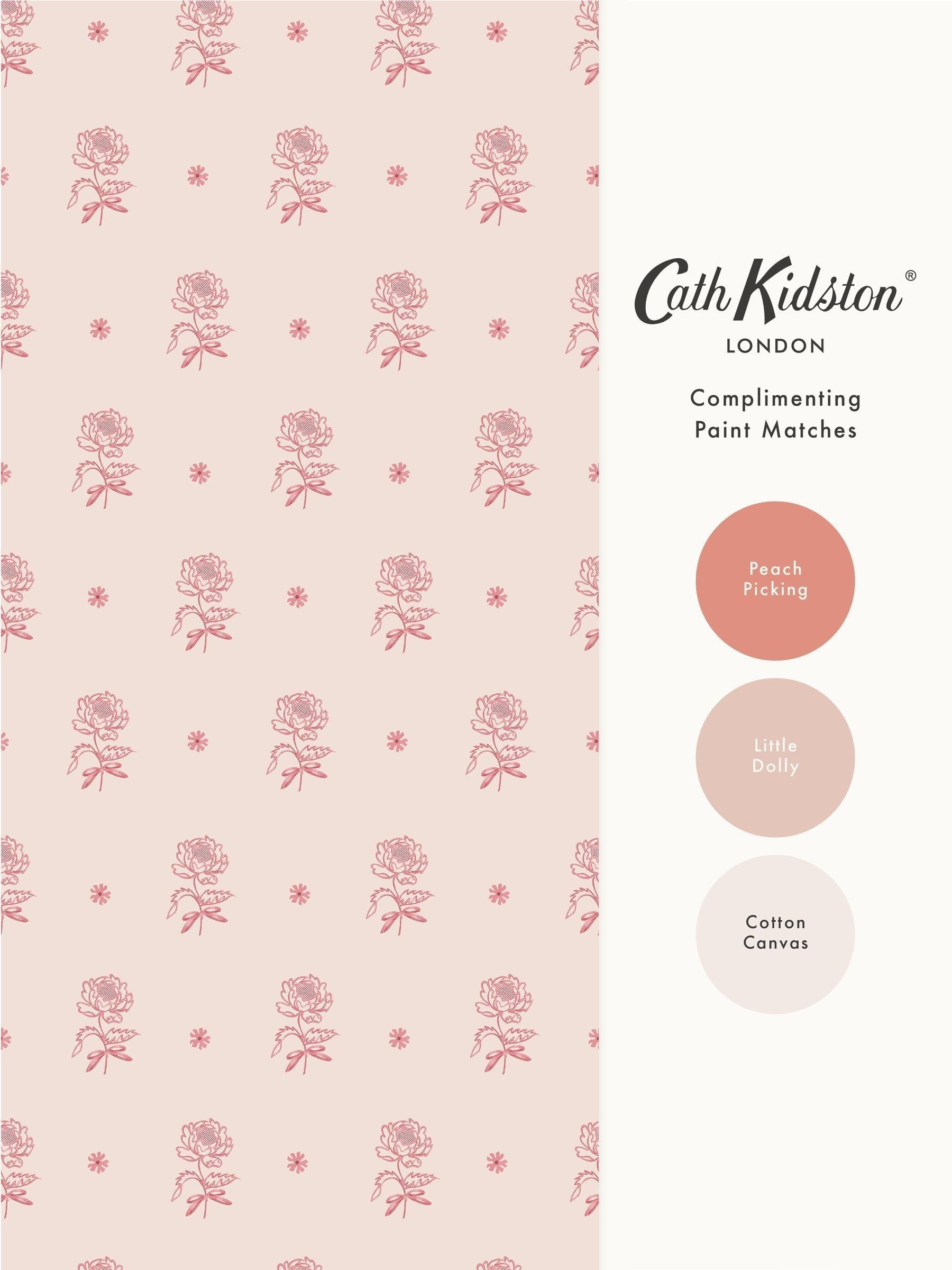 Cath Kidston Pink Spitalfield Bunches 10M Wallpaper