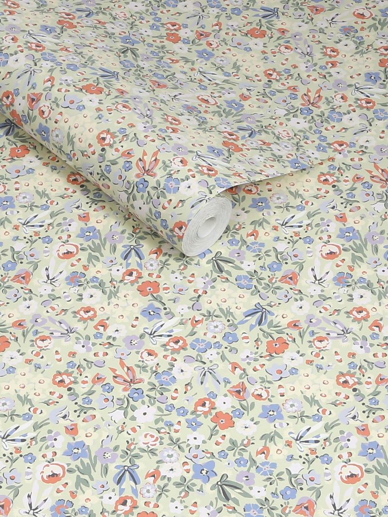 Cath Kidston Sage Harmony Ditsy wallpaper 10m, UK version