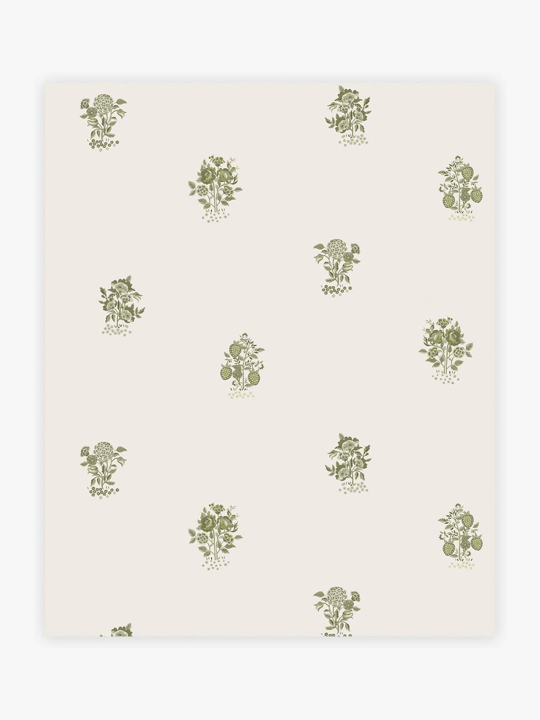 Cath Kidston Sage Kingdom Posey wallpaper 10m, imported from the UK