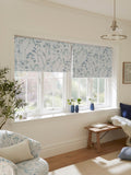 Blue Ready Made Blackout Roller Blind Isla Floral