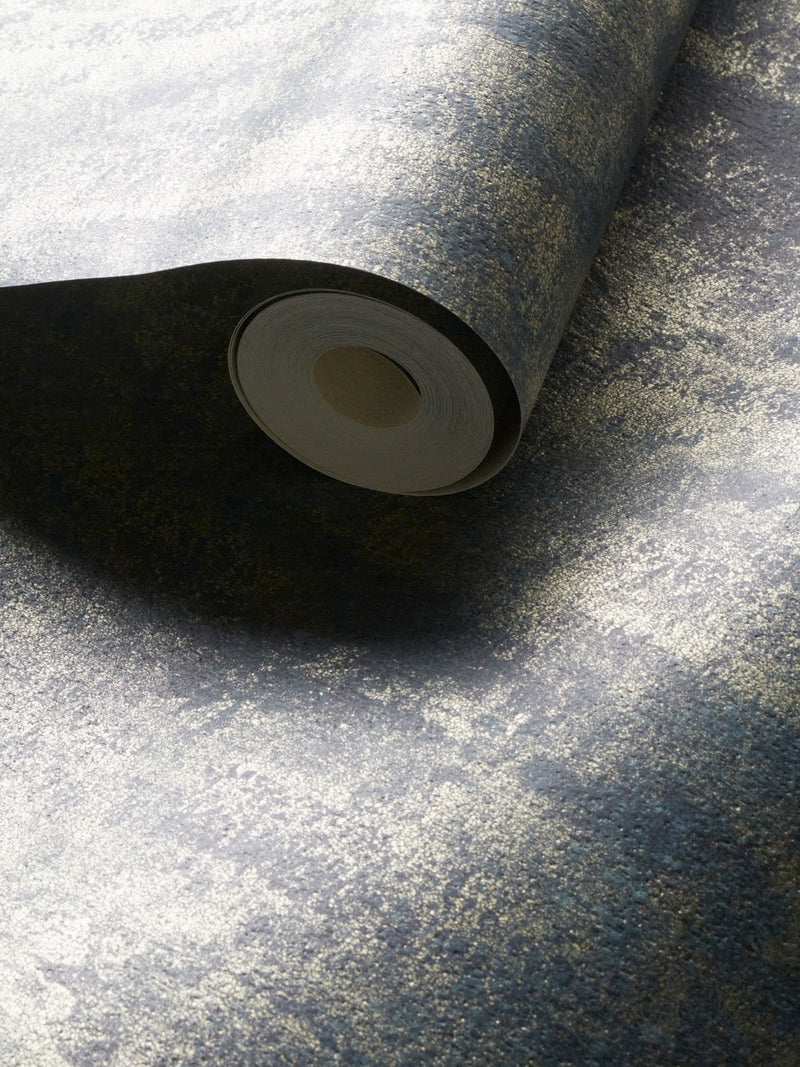 Clarke and Clarke Blue Sontuoso wallpaper metallic distressed finish, UK version