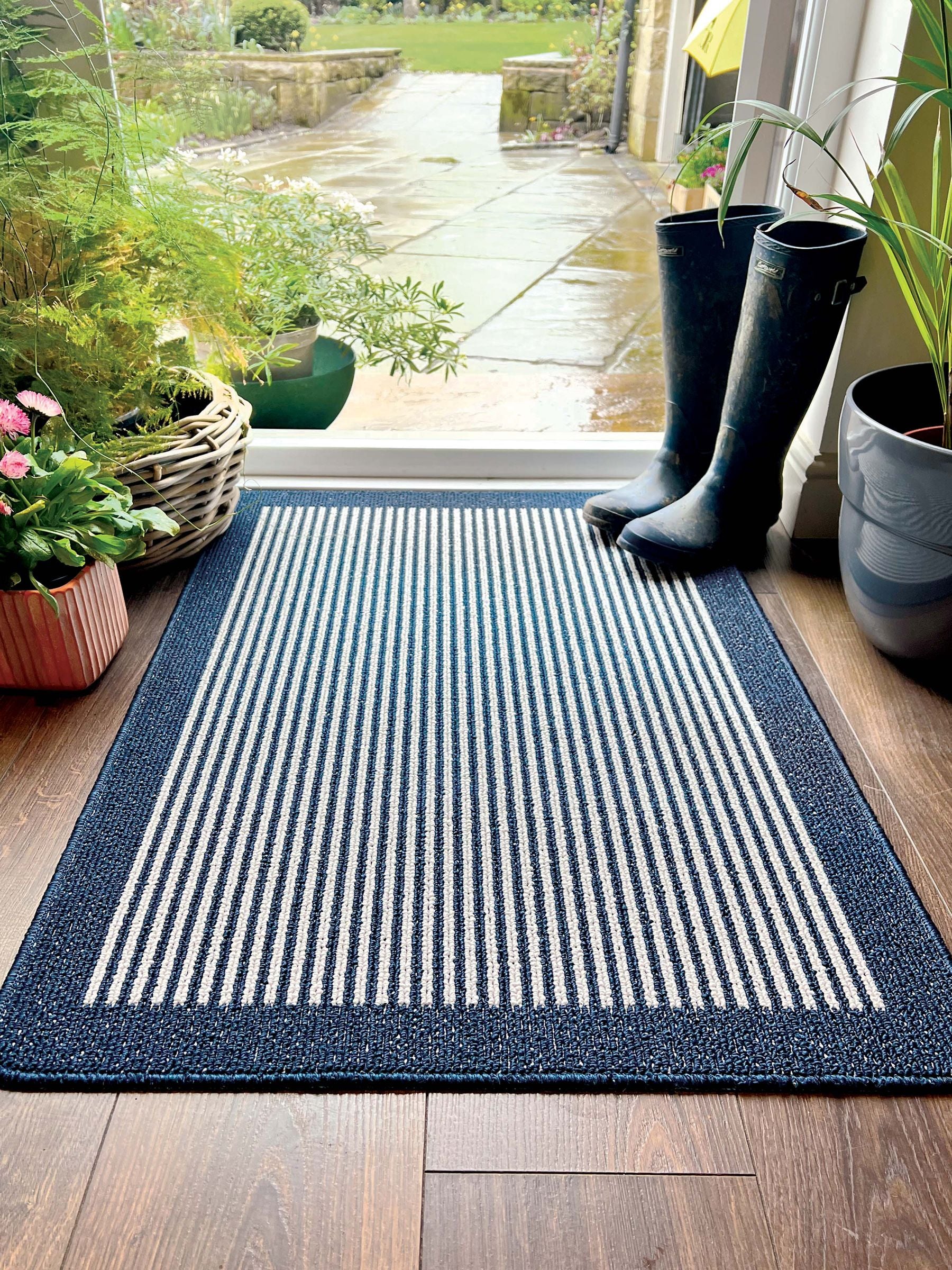My Mat Blue Stripe Runner 67cm, imported from the UK