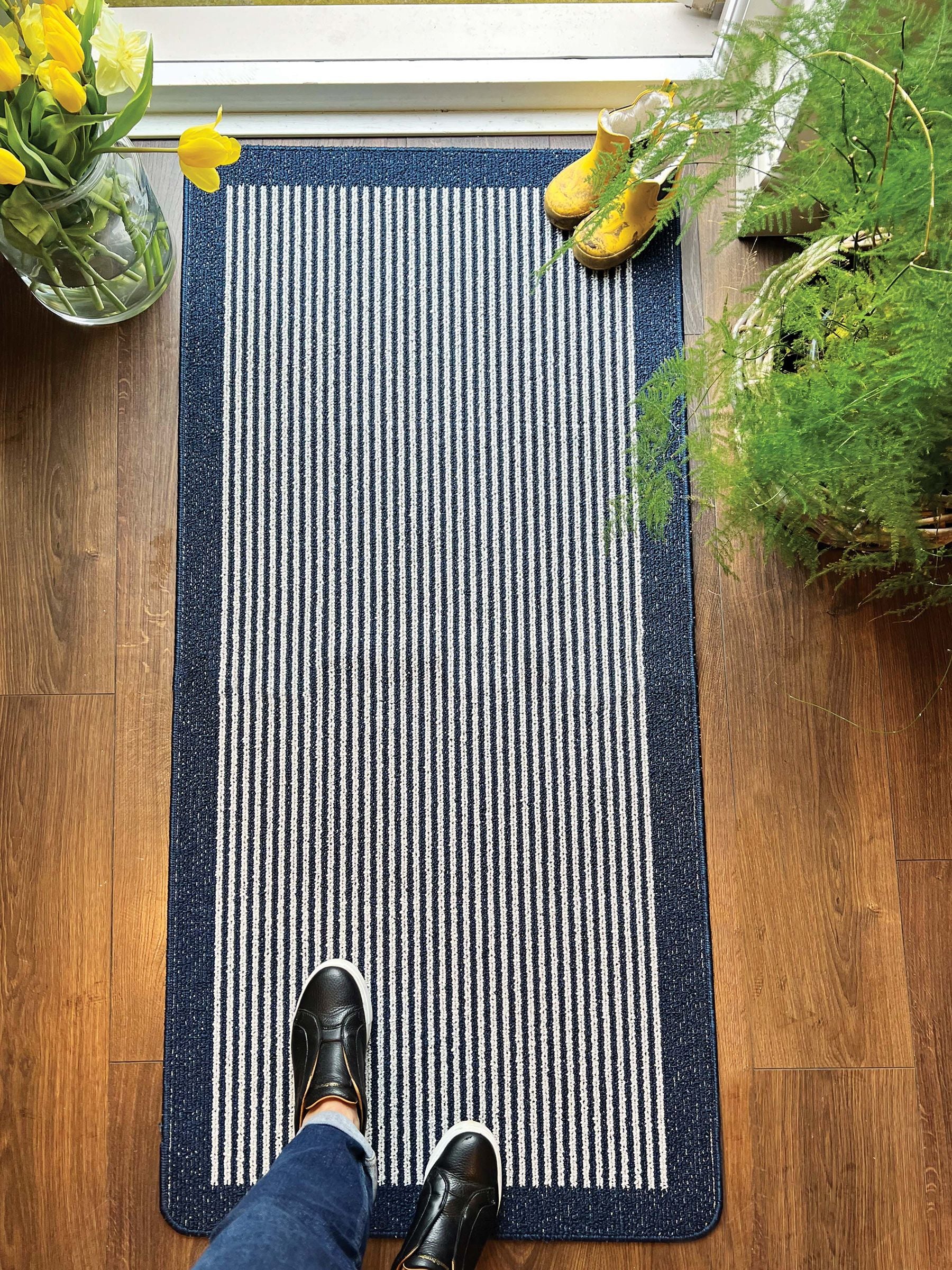 My Mat Blue Stripe Runner 67cm, imported from the UK
