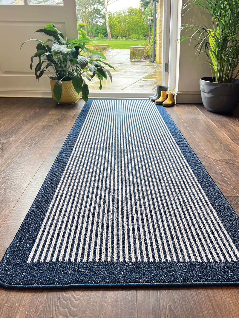 My Mat Blue Stripe Runner 67cm, imported from the UK