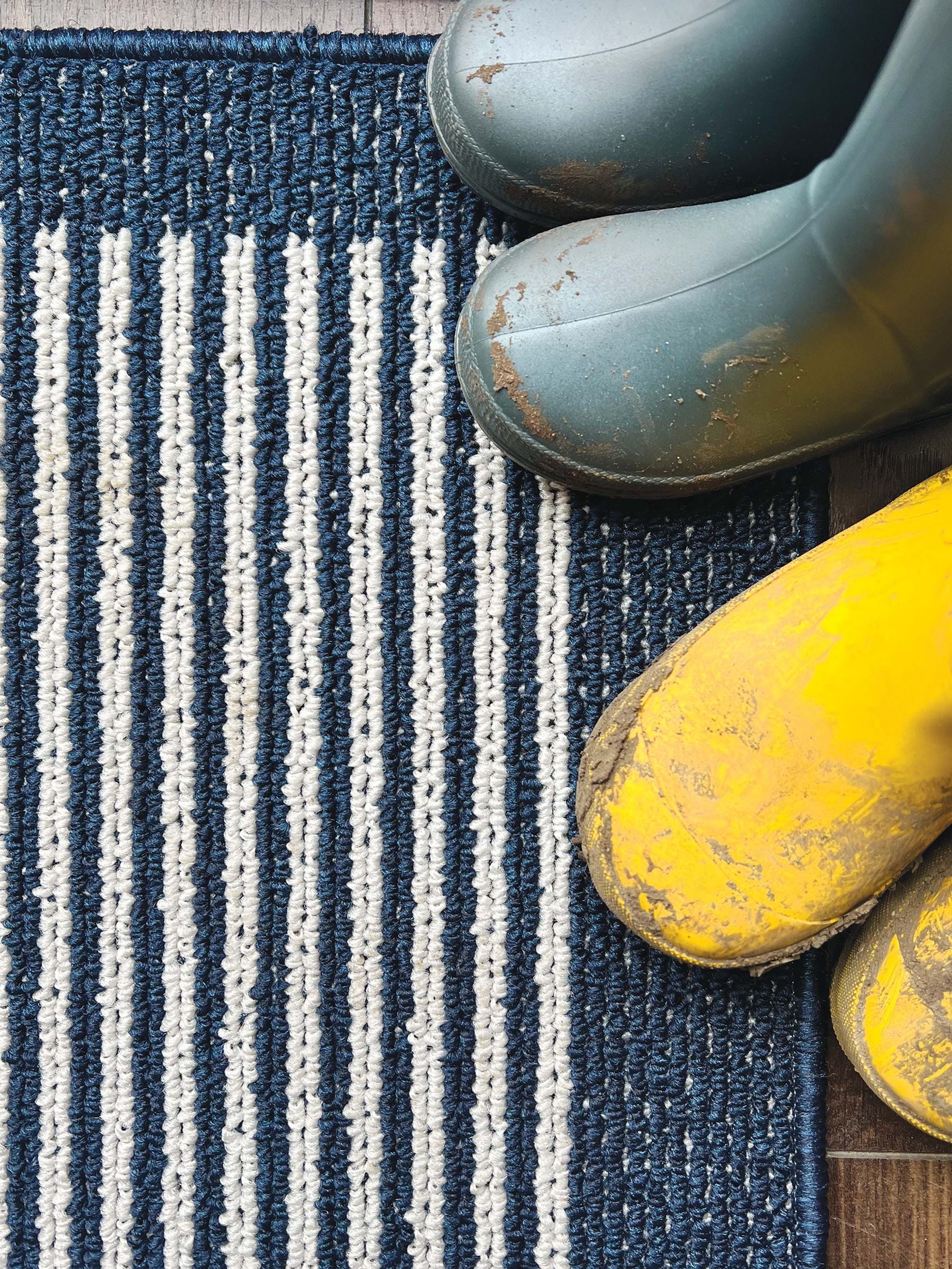 My Mat Blue Stripe Runner 67cm, imported from the UK