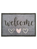 My Mat Grey Welcome Hearts Mat