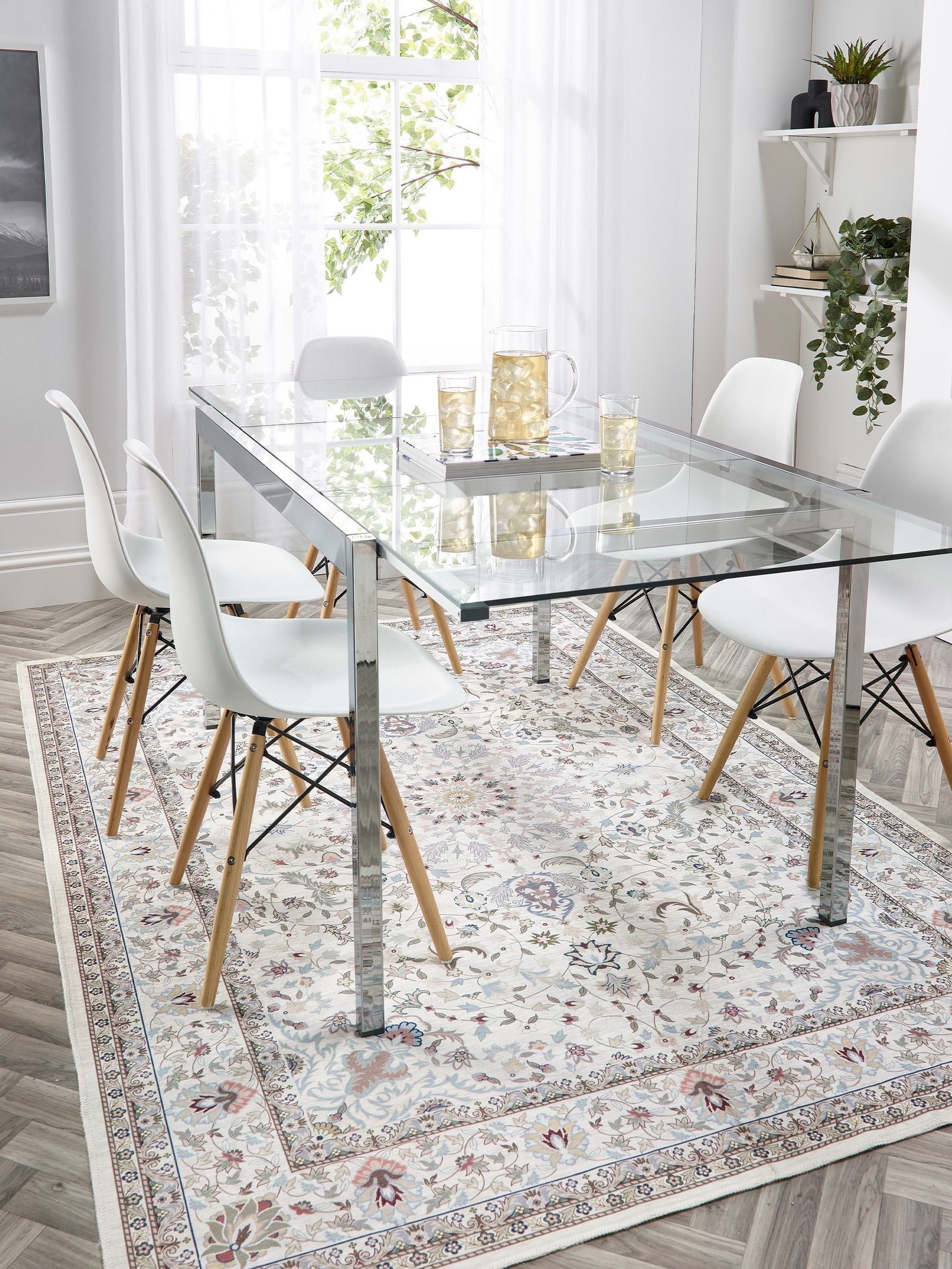 Origin Rugs washable Windsor rug in natural tones, imported from the UK