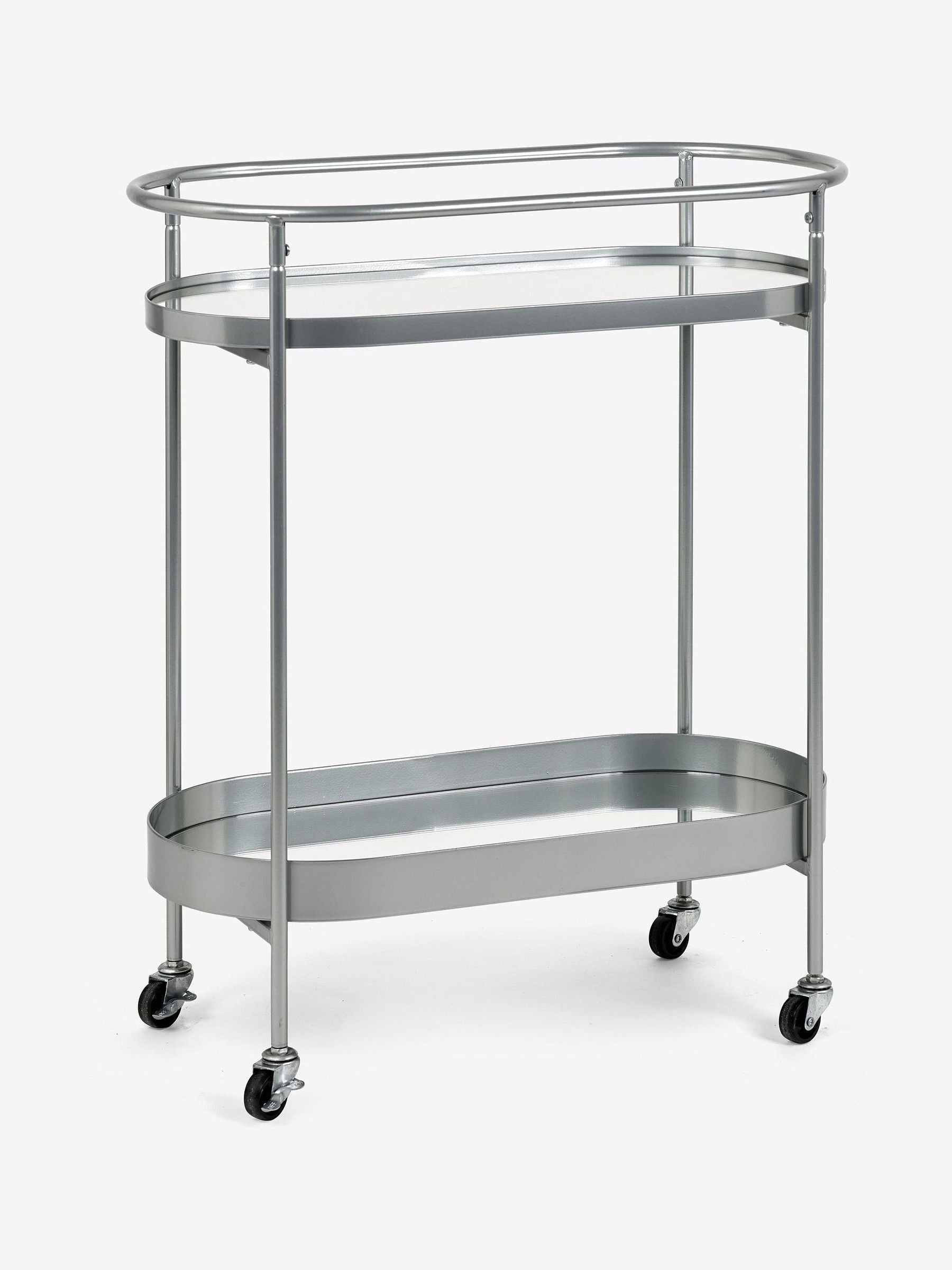 Silver Oval Drinks Trolley