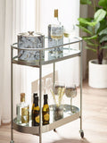 Silver Oval Drinks Trolley
