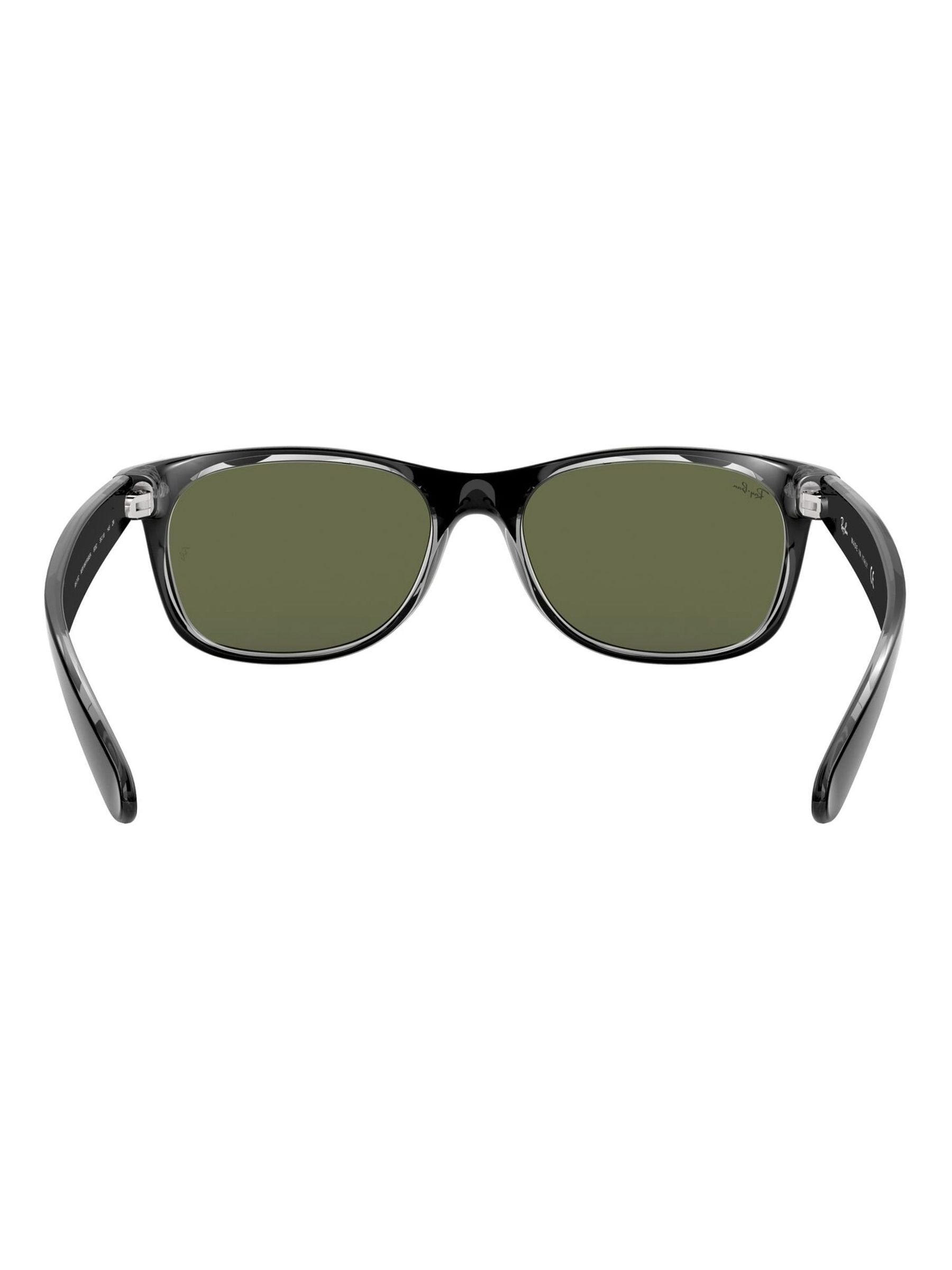 نظارات Ray-Ban New Wayfarer سوداء بحواف شفافة - منتج بريطاني