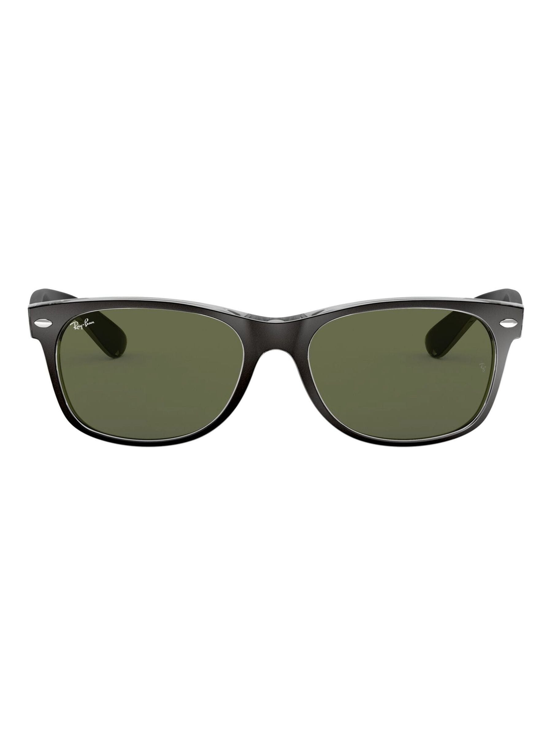 نظارات Ray-Ban New Wayfarer سوداء بحواف شفافة - منتج بريطاني