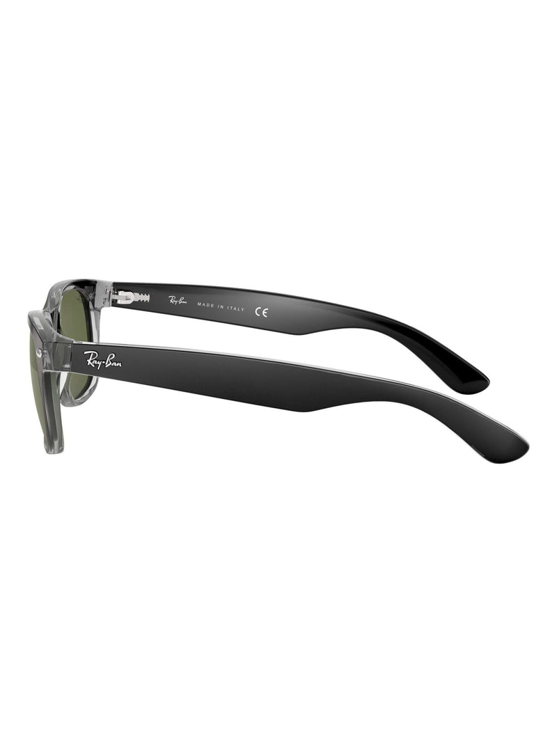 نظارات Ray-Ban New Wayfarer سوداء بحواف شفافة - منتج بريطاني