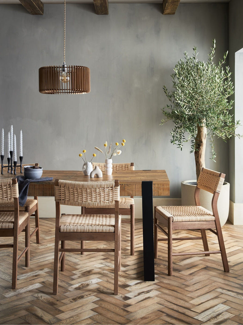 Nächster natürlicher Anders Deckenlampenschirm mit Holzlamellen - Britisches Produkt